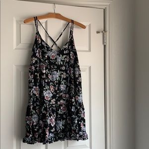 American Eagle floral tiered strappy dress